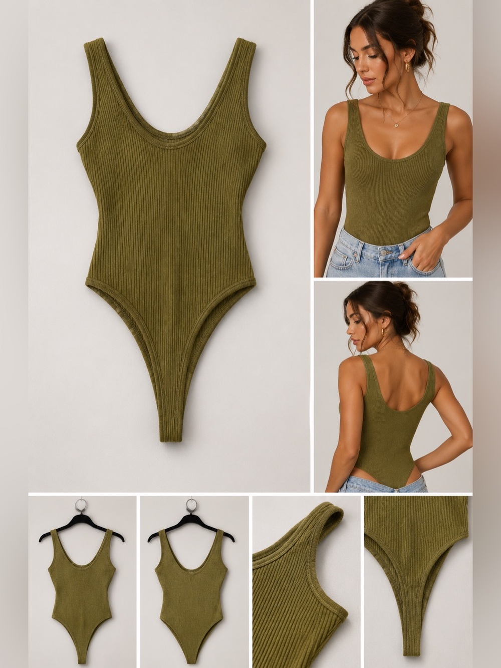 Urban Outfitters Green Tank Bodysuit
